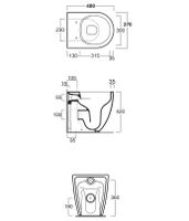 Товар: Унитаз SIMAS VIGNONI XS напольный приставной безободковый цвет белый VI26 - фото 2 Унитаз SIMAS VIGNONI XS напольный приставной безободковый цвет белый VI26 — фото 2, Подвесные унитазы