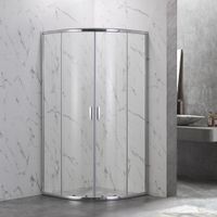 Душевой угол Veconi Rovigo RV-202, 800x800x1900, хром, стекло прозрачное RV202-80-01-C4 — фото 1, Душевые уголки четверть круга