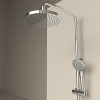 Товар: Душевая стойка Sancos Teo c термостатом, встроенным изливом, полкой и с регулировкой по высоте штанги, цвет хром, арт. SC11002CH - фото 7 Душевая стойка Sancos Teo c термостатом, встроенным изливом, полкой и с регулировкой по высоте штанги, цвет хром, арт. SC11002CH — фото 7, Душевые стойки