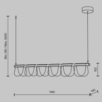 Товар: Подвесной светильник Maytoni MOD319PL-L30B3K - фото 3 Подвесной светильник Maytoni MOD319PL-L30B3K — фото 3, Подвесные светильники