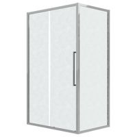 Душевое ограждение Grossman Cosmo 100.K33.02.110.10.02-200.K33.02.100.10.02 (110х100х195) раздвижная(левая),хром,стекло шиншилла,2 места арт-120.K33.02.1110.10.02 — фото 1, Прямоугольные душевые уголки