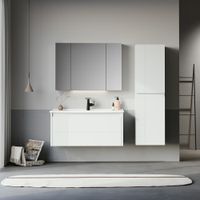 Тумба с раковиной ORKA Likya 100 подвесная, белый матовый 5002490 — фото 1, Тумбы с раковиной