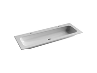 Раковина накладная мебельная Grace прямоугольная, с двумя отверстиями под смеситель 1210x457x137 мм, цвет белый — фото 1, Раковины накладные