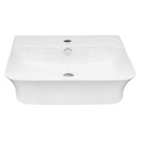 Раковина накладная Azario 485х410х125 прямоугольная, белый глянец арт-AZ-2258 — фото 1, Раковины накладные