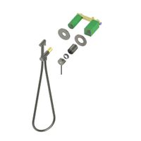 Смеситель встроенный с гигиеническим душем с защитой от ожогов Timo Saona 2339/18SM черное золото — фото 3, Гигиенические души