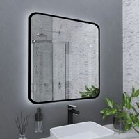 Зеркало ELEGANS-норма BLACK (800*800*45) LED с сенсорным выключателем и подогревом арт-1780802 — фото 2, Зеркала в ванную комнату