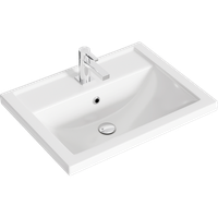 Напольная тумба в цвете дуб балтийский с двумя ящиками с умывальником арт-FRG0106DB+FRGN380 — фото 1, Тумбы с раковиной