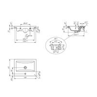 Раковина Cersanit Como , 60 см арт-S-UM-COM60/1 — фото 2, Раковины встраиваемые сверху