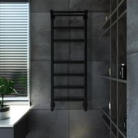 Полотенцесушитель электрический Grota Tela 430х1200 черный Tela 430х1200 RAL9005 EL — фото 3, Электрические полотенцесушители