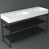 Металлическая структура SIMAS AGILE напольная цвет черный матовый AGSA141D — фото 1, Консоли для раковины