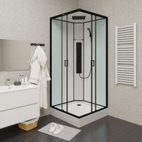 Ограждение VIVA90B N душевое Ceruttispa без поддона (90x90x195) — фото 310, Прямоугольные душевые уголки