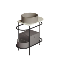 Ящик выдвижной Artceram Flair 3.0 с боковой секцией для металлической консоли цвет platinum ACM037 52 — фото 1, Комплектующие для мебели в ванной