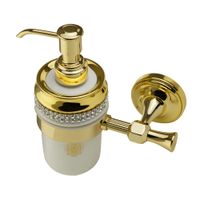 DUBAI Дозатор настенный, керамика белая/swarovski/дек.золото/золото арт-31123 — фото 2, Дозаторы