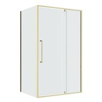 Душевое ограждение Niagara Nova NG-45-12ASG-A80SG-34 (120х80х195) прямоугольник,распашная,золото сатин,стекло прозрачное,2 места — фото 1, Прямоугольные душевые уголки