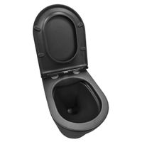 Унитаз подвесной Azario Teramo 515х355х365 безободковый с сиденьем микролифт, черный матовый (AZ -053E-R-MB) арт-AZ -053E-R-MB/ AZ-0053-MB — фото 3, Подвесные унитазы