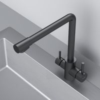 F85B05722 X-Joy S, смеситель для кухни с L-изливом с каналом для питьевой воды, черный — фото 7, Смесители для кухни