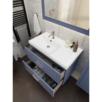 Тумба под раковину подвесная La Fenice Cubo TWIN , синяя арт-FNC-01-CUB-BG-90-2 — фото 8, Тумбы под раковину