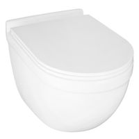 Унитаз подвесной Azario Fora 368х530х410 безободковый, с системой смыва "Скрытое Торнадо", в комплекте с быстросъемным сиденьем микролифт арт-AZ-0017-UQ3 — фото 1, Подвесные унитазы