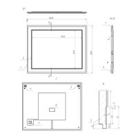 Зеркало с подсветкой La Fenice Cubo Cappuccino 100х80, бежевое арт-FNC-02-CUB-C-100-80 — фото 2, Зеркала в ванную комнату