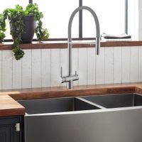 Смеситель для кухни с гибким изливом (серый) под фильтр из нержавеющей стали EKO, EKO05-161 — фото 1, Смесители для кухни