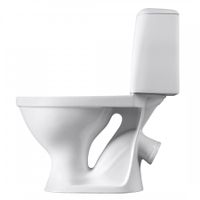 Унитаз-компакт "Соната" косой выпуск, 1 сорт, с кнопочной арматурой и сиденьем SANTERI 1P2012S0000BF — фото 2, Напольные унитазы