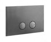 Клавиша смыва, Gessi, FLUSH PLATES, DIAMANTATO, для унитаза, для инсталляции Geberit Sigma 8 и Sigma 12, ширина, мм-245, высота, мм-155, тип смыва-двойной, тип управления-механический, цвет-Black Metal Brushed PVD арт-54681.707 — фото 1, Кнопки смыва