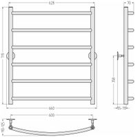 Полотенцесушитель водяной Стилье Универсал-50 800х600 (6) Г 21 Без покрытия арт-00650-8060 — фото 3, Водяные полотенцесушители