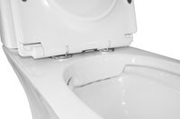 Унитаз напольный Azario FRETTA ROUND 650x340x790 безободковый, в комплекте прямым сиденьем микролифт арт-AZ-7121A — фото 6, Напольные унитазы