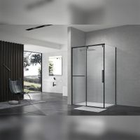 Душевой уголок Terminus Альба прямоугольная 90х120х220, черный 2ES90х120B — фото 1, Прямоугольные душевые уголки