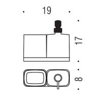 Стакан с дозатором COLOMBO DESIGN TIME настенный цвет хром арт-W4271 — фото 2, Дозаторы