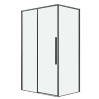 Душевое ограждение Grossman Galaxy 100.K33.01.130.42.00-200.K33.01.90.42.00 (130х90х195) раздвижная,графит сатин,стекло прозрачное,2 места арт-120.K33.01.1390.42.00 — фото 1, Прямоугольные душевые уголки