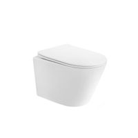 Унитаз ABBER Bequem AC1102TMW подвесной белый матовый, безободковый, смыв торнадо — фото 1, Подвесные унитазы