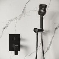 Душевая система скрытого монтажа Grossman Classic черный матовый,1 место арт-501.K35.04.210 — фото 4, Встраиваемые душевые комплекты