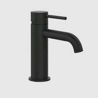 Смеситель для раковины, Gessi, 316 Flessa, тип открывания воды-однорычажный, тип регулирования воды-керамический картридж, монтаж-на раковину/столешницу, отверстия для монтажа-1, высота, мм-159, вынос излива, мм-122, тип излива-неподвижный, донный клапан-отсутствует, тип подводки-гибкая, стандарт подвода воды-3/8", цвет-черный матовый арт-54002.299 — фото 2, Смесители для раковины