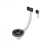 Арматура сливная Milacio чёрный матовый арт-MC.013.MB — фото 1, Комплектующие для кухонных моек