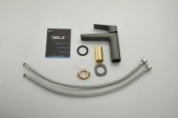 Смеситель для раковины BELZ, оружейная сталь, арт-B10715-3 — фото 7, Смесители для раковины