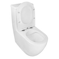 Унитаз-моноблок AZARIO MORANO 680x370х830 напольный, безободковый, в комплекте со смывным механизмом Geberit и сиденьем дюропласт микролифт арт-AZ-1001-G — фото 2, Напольные унитазы