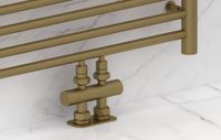 Вентиль Вентиль Сунержа 2х1/2" прямой скрытый-скрытый EU50 Матовое золото арт-032-1417-1234 — фото 1, Комплектующие для полотенцесушителей