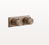 Смеситель для душа, Gessi, Shower316, тип открывания воды-однорычажный, тип регулирования воды-термостатический картридж, тип установки-настенный, внутренняя часть-необходимо заказать, цвет-Copper Brushed PVD, с подключением на 3/4", фильтрами и переключателем с керамическими дисками, на две позиции на 1/2" арт-54034.708 — фото 1, Смеситель для душа