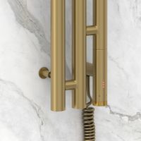 Полотенцесушитель электрический Сунержа Терция 3.0 1200х106 правый Золотой шёлк арт-32-5845-1211 — фото 2, Электрические полотенцесушители