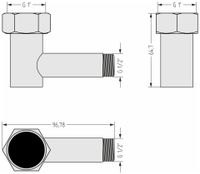 Товар: Уголок Уголок переходной Стилье (G 1" НГ х G 1/2" НР) Без покрытия 02000-1012 - фото 2 Уголок Уголок переходной Стилье (G 1" НГ х G 1/2" НР) Без покрытия 02000-1012 — фото 2, Комплектующие для полотенцесушителей