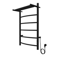 Полотенцесушитель электрический AZARIO VERONA 500/800 5 секций, с полкой, диммер справа, черный арт-AZ04858PB — фото 6, Электрические полотенцесушители