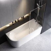 X-joy Комплект ванна акриловая угловая правосторонняя 170x70 см c каркасом, панелью арт-W94A-170R70W-ARP — фото 2, Акриловые ванны