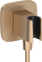 Товар: Шланговое подсоединение, Hansgrohe, FixFit Q, со встроенным обратным клапаном, с подключением для душевого шланга, декоративная, накладка, резьбовое соединение, стандарт подвода воды-1/2", цвет-шлифованная бронза 26887140 - фото 1 Шланговое подсоединение, Hansgrohe, FixFit Q, со встроенным обратным клапаном, с подключением для душевого шланга, декоративная, накладка, резьбовое соединение, стандарт подвода воды-1/2", цвет-шлифованная бронза 26887140 — фото 1, Шланговые подключения