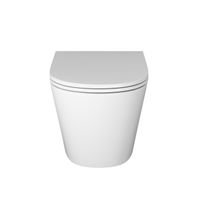 Унитаз подвесной Grossman (540х368х350) безободковый,белый с тонкой крышкой,микролифт,смыв торнадо,1 место арт-GR-4403SQ — фото 1, Подвесные унитазы