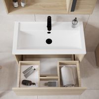 Шкаф-пенал VIANT КЕЛЬН 30 напольный светлое дерево (VKEL450SD-PEN) — фото 7, Пеналы для ванной комнаты