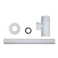 Сифон для раковины AZARIO G 1 1/4, без выпуска, цилиндр, латунь, белый арт-AZ-108-WHI — фото 1, Сифоны для раковины