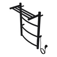 Полотенцесушитель электрический AZARIO VERONA 400/600 3 секции, с полкой, диммер справа, черный арт-AZ04846PB — фото 1, Электрические полотенцесушители