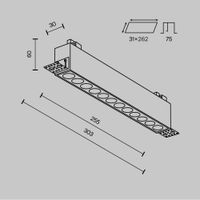 Встраиваемый светильник Technical DL065-20W3-6K-TRS-B — фото 8, Точечные светильники