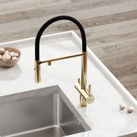 Смеситель для кухни SANCOS Imola с возможностью подключения фильтра для воды, цвет полированное золото, арт. арт-SC4010ZG — фото 4, Смесители для кухни